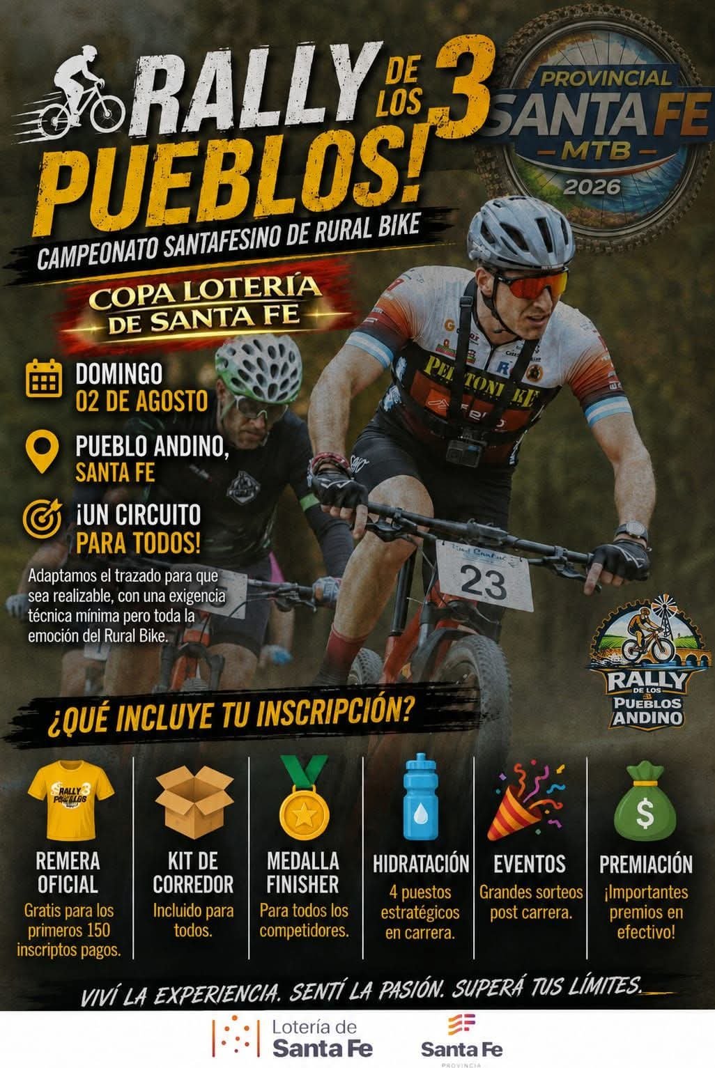 Rally de los 3 Pueblos - Campeonato Santafesino de rural bike
